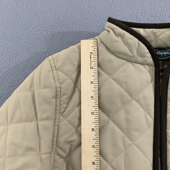 Le Chameau Jacket Womens Medium Beige Quilted Lined Zip Pockets Bastia BCV1425 - Picture 7 of 16